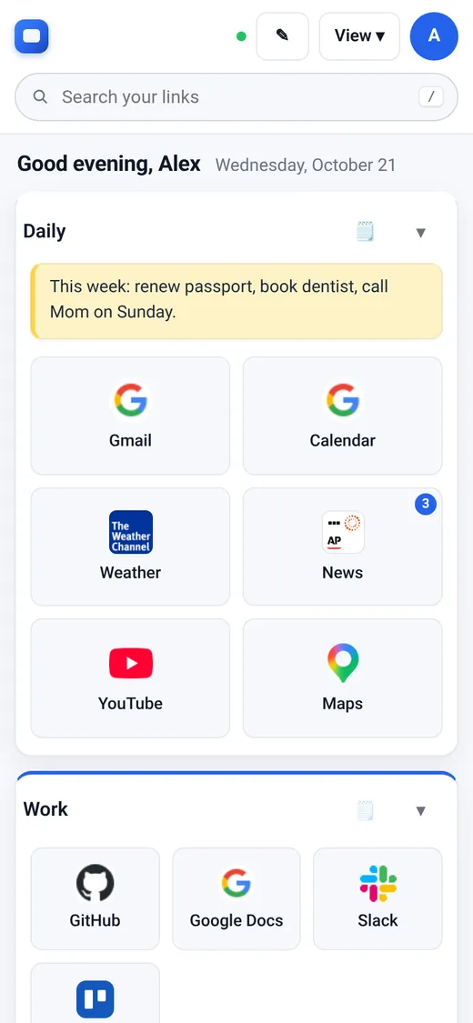 HomePageCloud on a phone